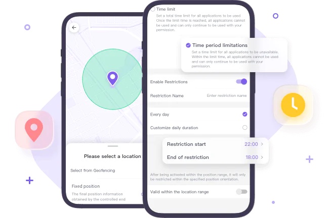 Set Customizable Screen Time and Location Limits